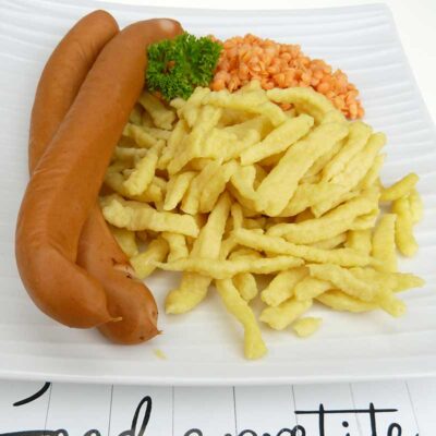 Puten-Wiener mit Spätzle