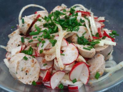 Puten-Weißwurst-Salat Rezept